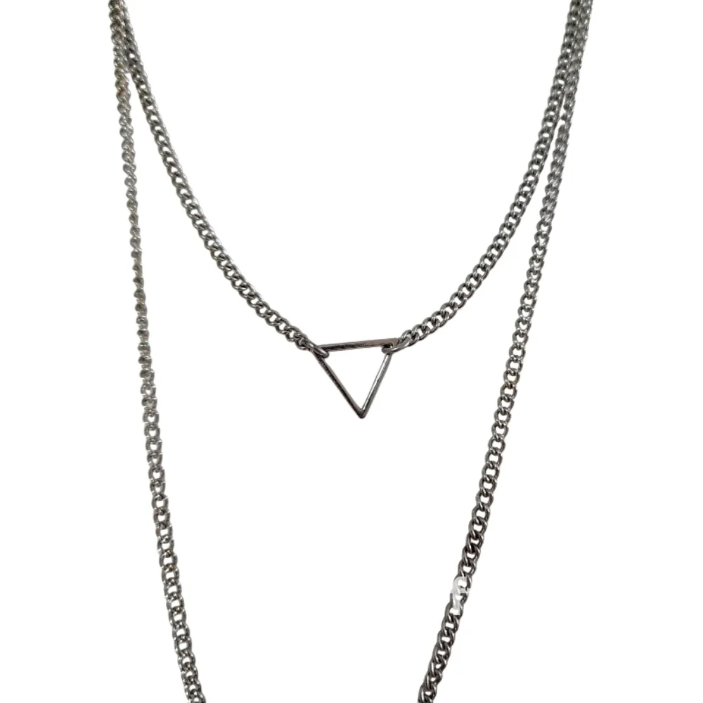Metallic Mesh Tassel Long Necklace